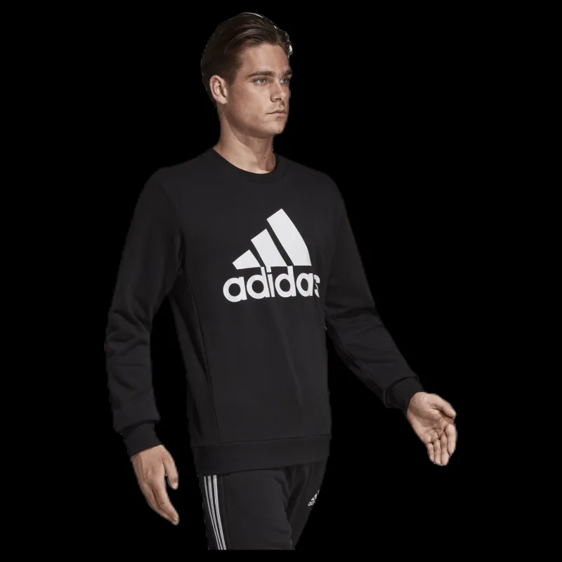 adidas Must Have Fitted Crew White/Black Svart Discount