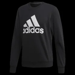 adidas Must Have Fitted Crew White/Black Svart Discount