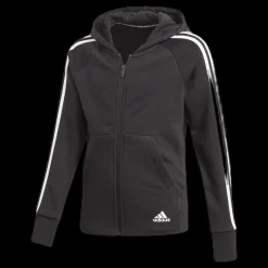 adidas Must Haves 3S Full Zip Hoodie Black / White Svart Outlet