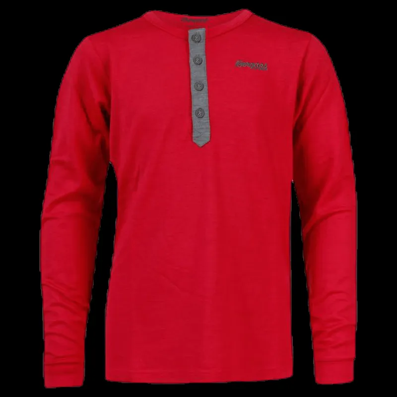 Bergans of Norway Myske Wool Youth Shirt Pink Rosa Clearance