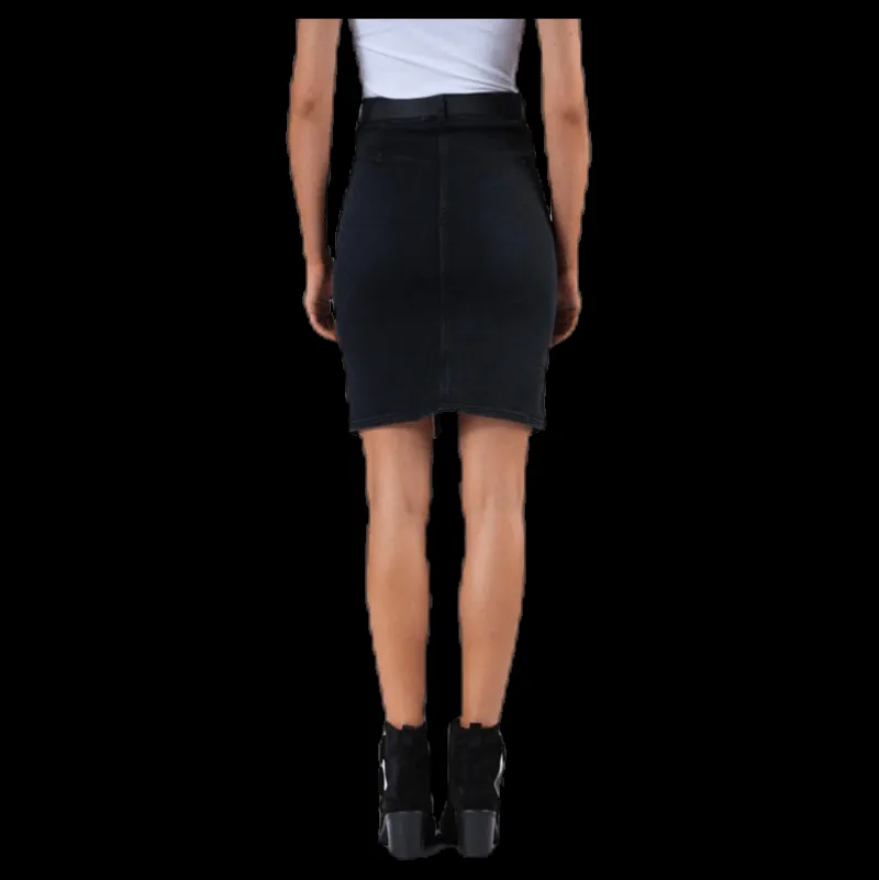 Pieces Nala Mw Pencil Buckle Skirt Black Svart Best