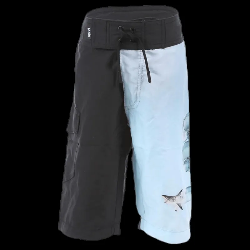 Outlet Molo Nalvaro Bathing Shorts Patterned/White Mönstrad och Vit