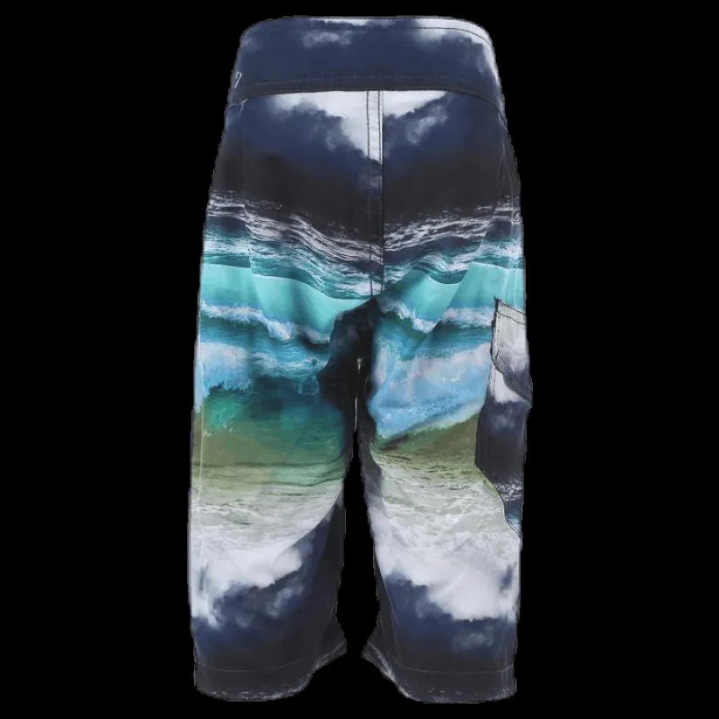 Outlet Molo Nalvaro Bathing Shorts Patterned/Grey Mönstrad och Grå