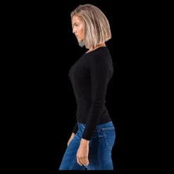 Only Natalia L/S Rib Pullover Knt Black Svart Outlet
