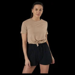 Pieces Neora Ss Tie Tee Beige Sale