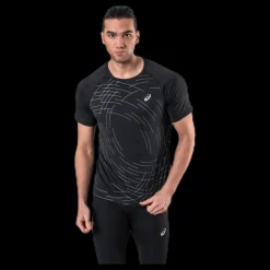 Outlet ASICS Night Track SS Top Black Svart