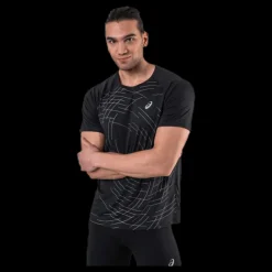 Outlet ASICS Night Track SS Top Black Svart