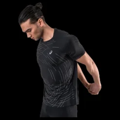 Outlet ASICS Night Track SS Top Black Svart