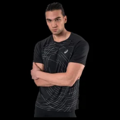 Outlet ASICS Night Track SS Top Black Svart