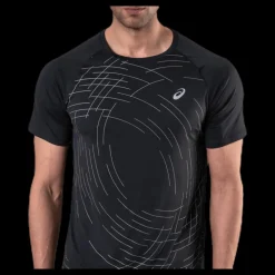 Outlet ASICS Night Track SS Top Black Svart