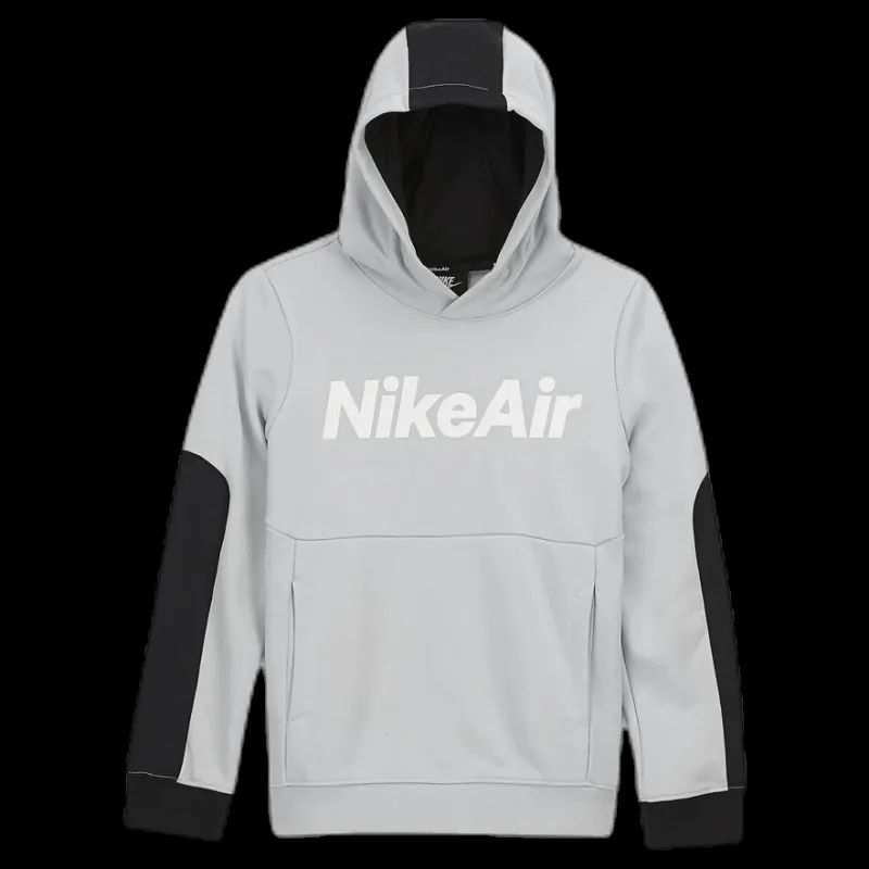 Discount Nike Air PO Hoodie Junior Black/Grey Vit