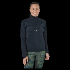 Hot Nike Dri-fit Element Women's T Black/dk Smoke Grey/white Blå