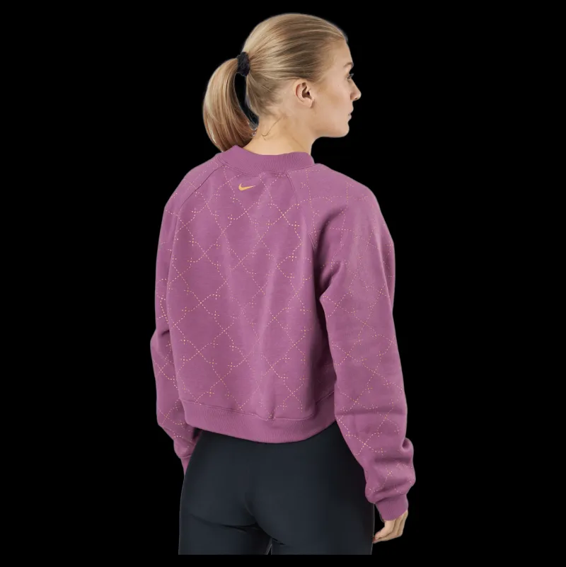 Best Nike Dri-fit Women's Novelty F Light Bordeaux/metallic Gold Lila