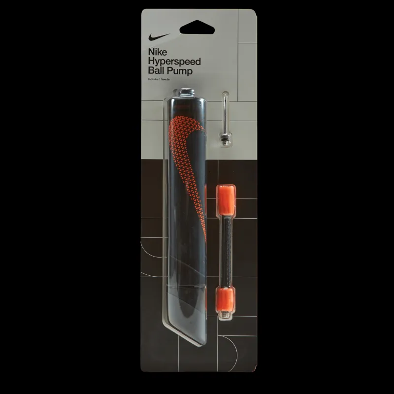 Discount Nike EQ Nike Hyperspeed Ball Pump Intl Swoosh Black/Black/Total Orange Grå