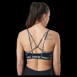 Sale Nike Pro Dri-fit Indy Women's Aviator Grey/black/black/white Svart, Grå och Vit