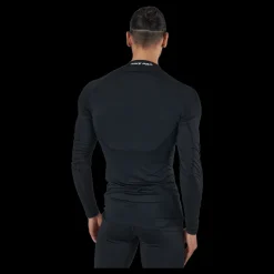 Outlet Nike Pro Dri-FIT Men's Tight Fit Long-Sleeve Top BLACK/WHITE Svart