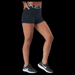 Nike Pro Dri-fit Women's 3" Gr Black/black/white Svart Best