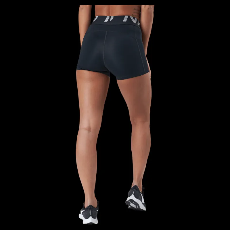 Nike Pro Dri-fit Women's 3" Gr Black/black/white Svart Best