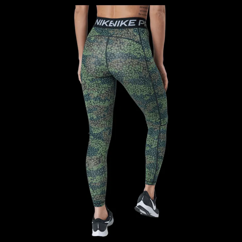 Nike Pro Dri-fit Women's Print Treeline/black/white Flerfärgad