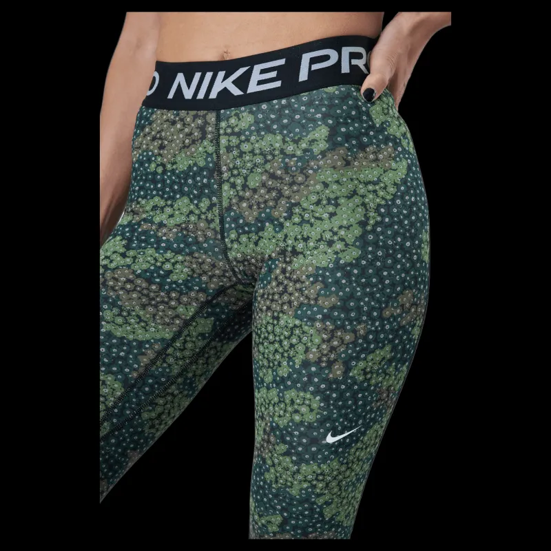 Nike Pro Dri-fit Women's Print Treeline/black/white Flerfärgad