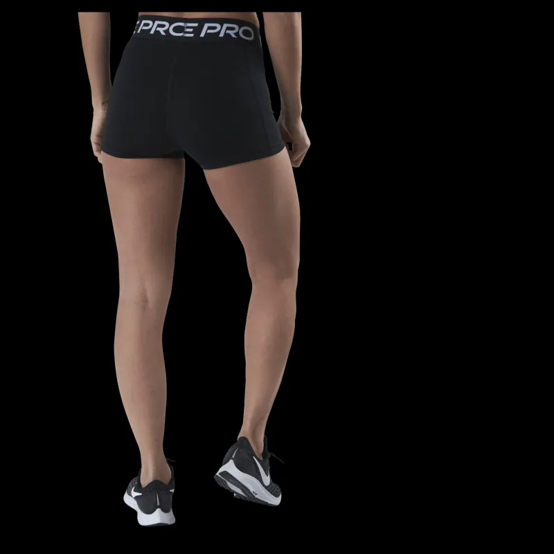 Nike Pro Women's 3" Shorts BLACK/WHITE Svart