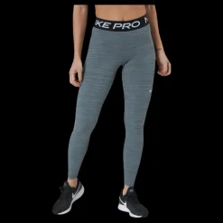 Nike Pro Women's Mid-Rise Mesh-Paneled Leggings SMOKE GREY/HTR/BLACK/WHITE Grå