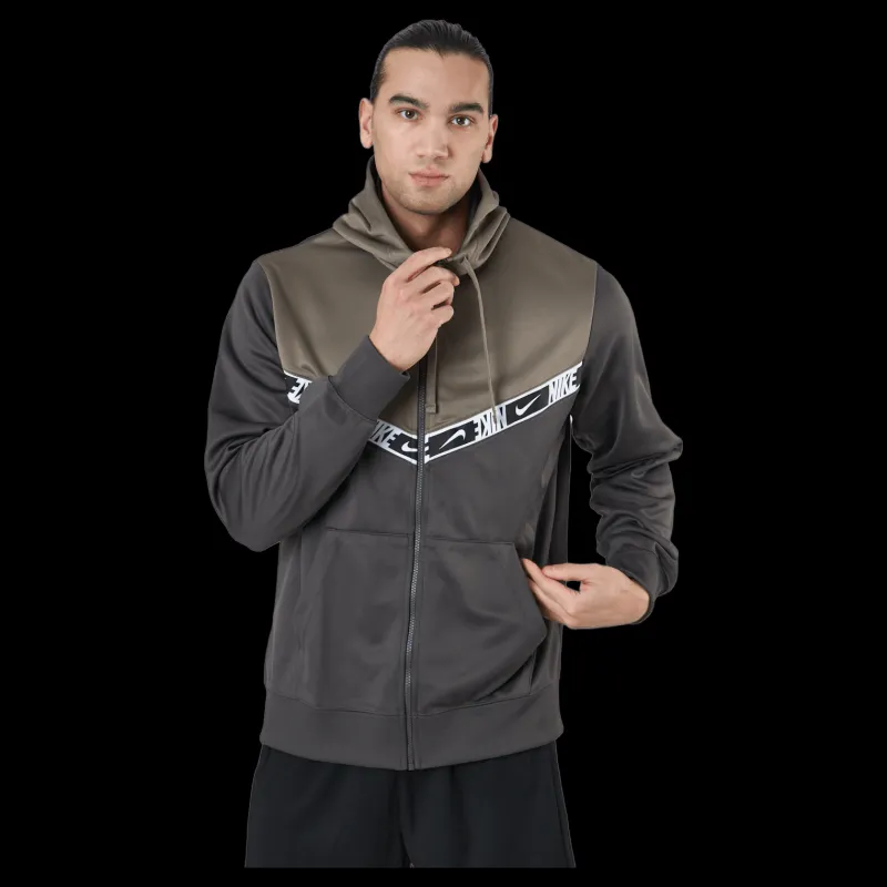 Best Nike Sportswear Men's Full-zip Medium Ash/olive Grey/white Grå