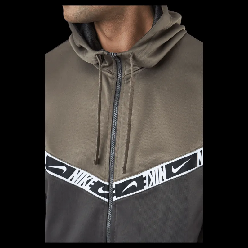 Best Nike Sportswear Men's Full-zip Medium Ash/olive Grey/white Grå