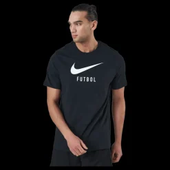 Nike Swoosh Men's Soccer T-shi Black/white Svart Hot