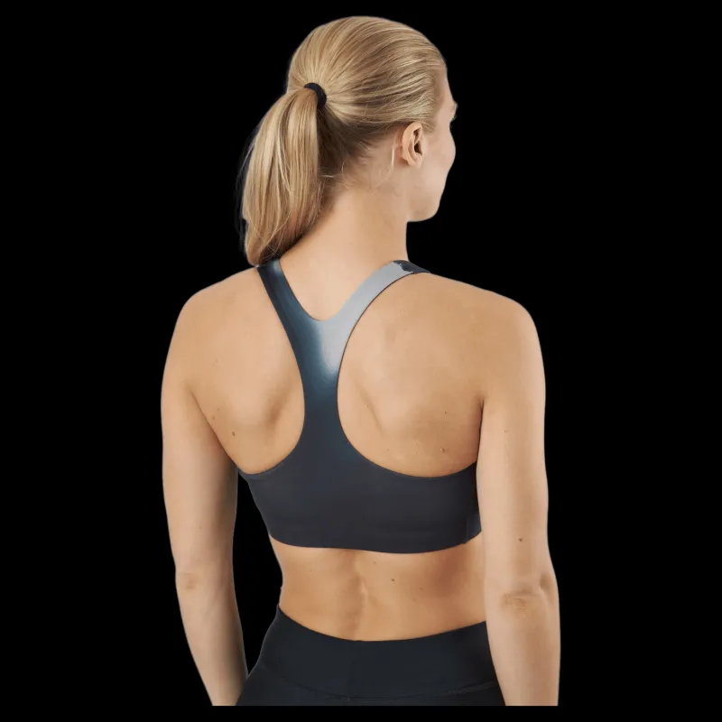 New Nike Yoga Dri-fit Swoosh Women Dk Smoke Grey/iron Grey Svart