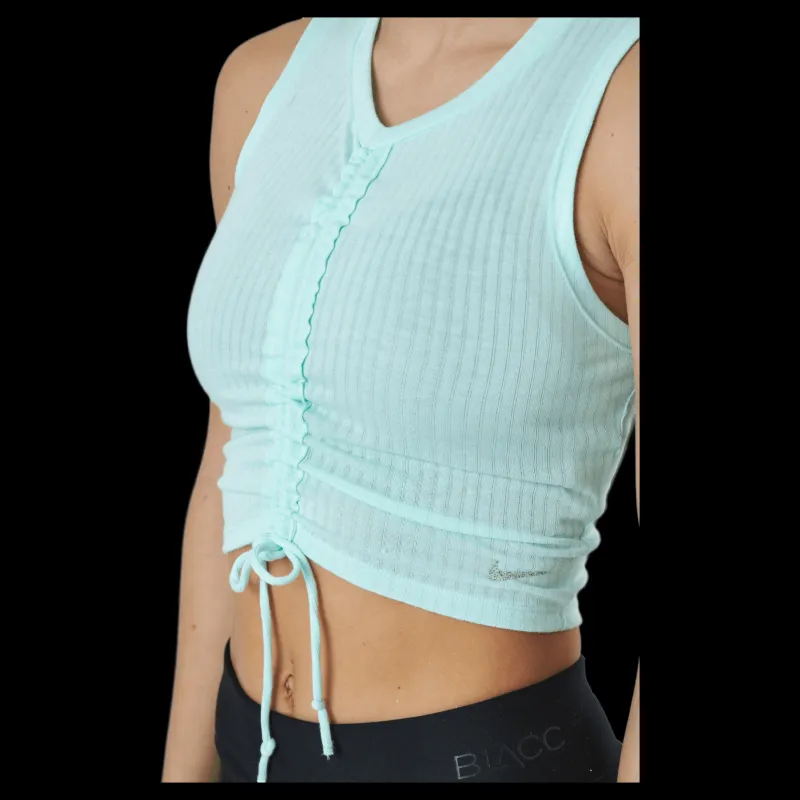 Nike Yoga Dri-fit Women's Tank Mint Foam/grey Fog Blå Outlet