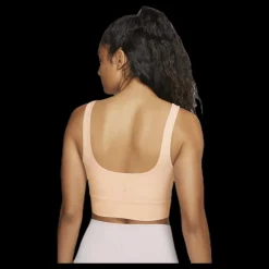 Nike Yoga Luxe Crop Top Orange Beige Clearance