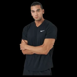 Nike Court Dri-FIT Victory Men's Tennis Top BLACK/BLACK/WHITE Svart Hot
