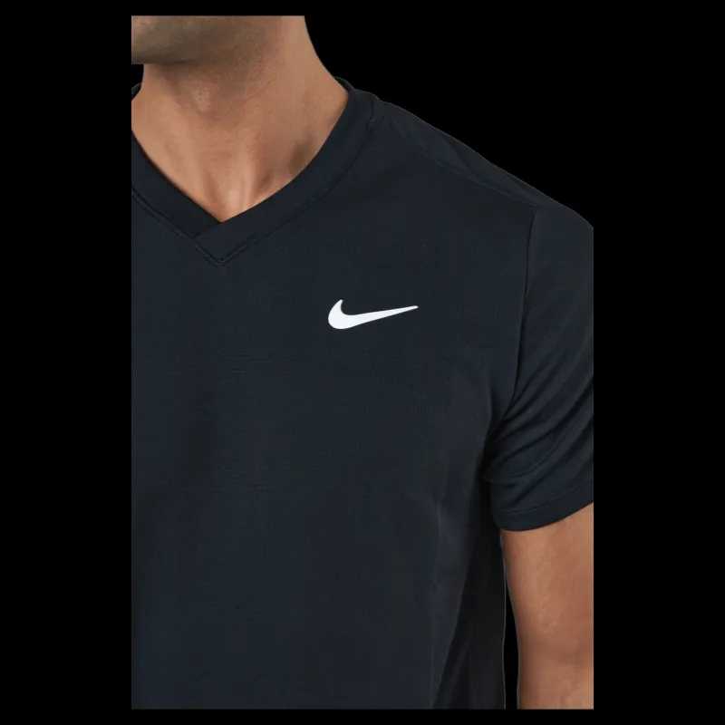 Nike Court Dri-FIT Victory Men's Tennis Top BLACK/BLACK/WHITE Svart Hot