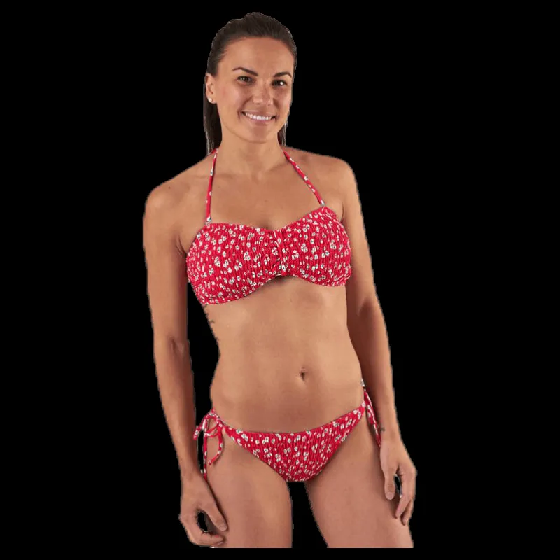 Pieces Nikita Bikini Bandeau Red Röd Online
