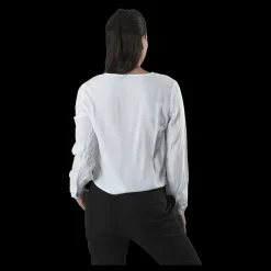 Only Nina Life L/S Tie Shirt Wvn White Vit Online