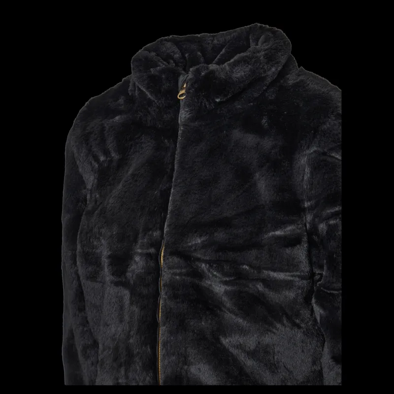 Name It Nkfmanette Faux Fur Bomber Jac Black Svart Clearance