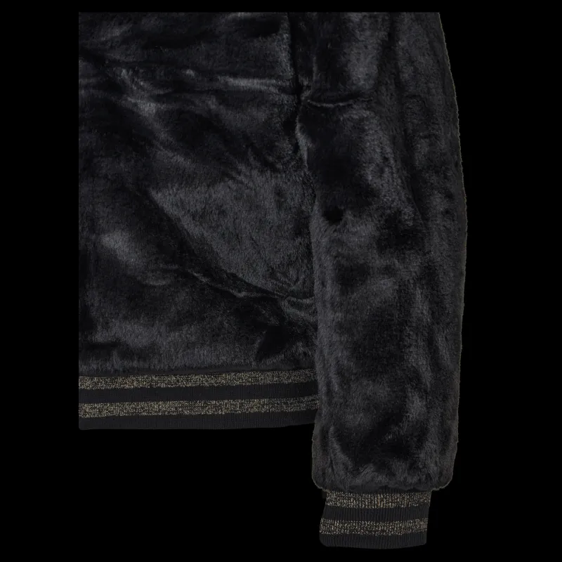 Name It Nkfmanette Faux Fur Bomber Jac Black Svart Clearance