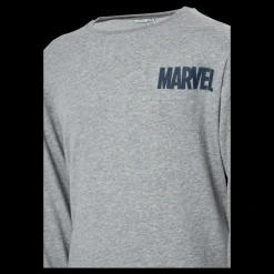 Outlet Name It Nkmmarvel Patryc Sweat Bru Mar Grey Melange Grå