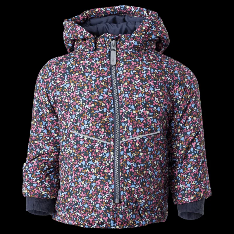 Hot Name It Nmfmaxi Jacket Petit Flower1 Odyssey Gray Flerfärgad