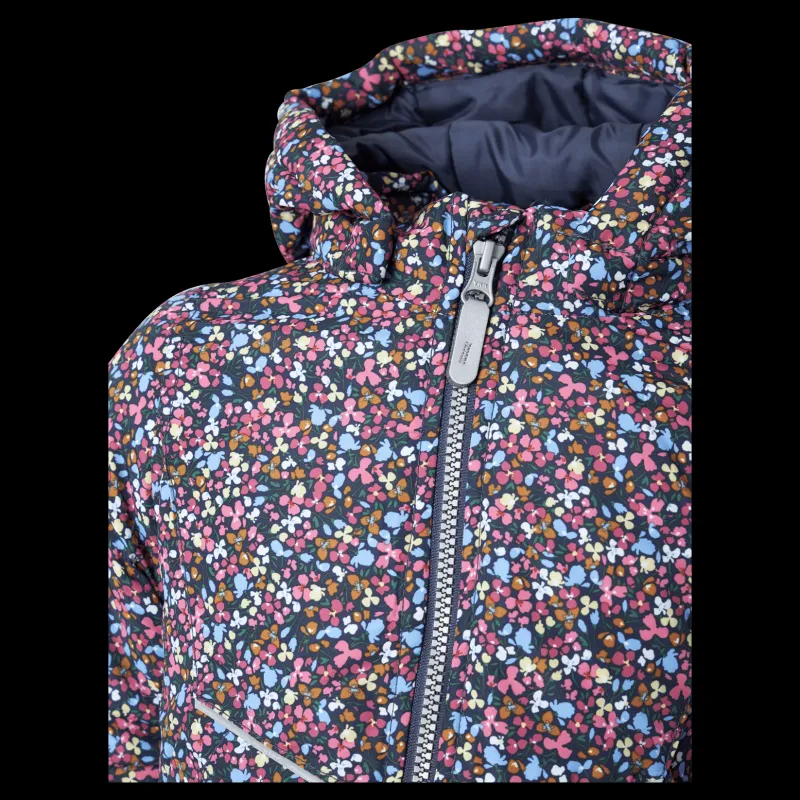 Hot Name It Nmfmaxi Jacket Petit Flower1 Odyssey Gray Flerfärgad
