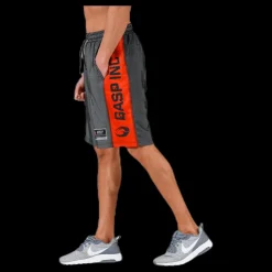 Sale GASP No1 mesh shorts Orange/Black Orange och Svart