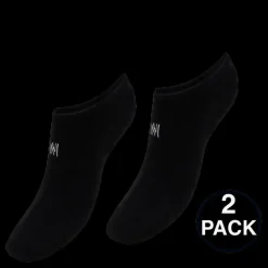 Hot Norfolk No Show Socks - Leo 2-Pack Black Svart