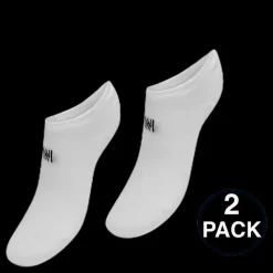 Norfolk No Show Socks - Leo 2-Pack White Vit Outlet