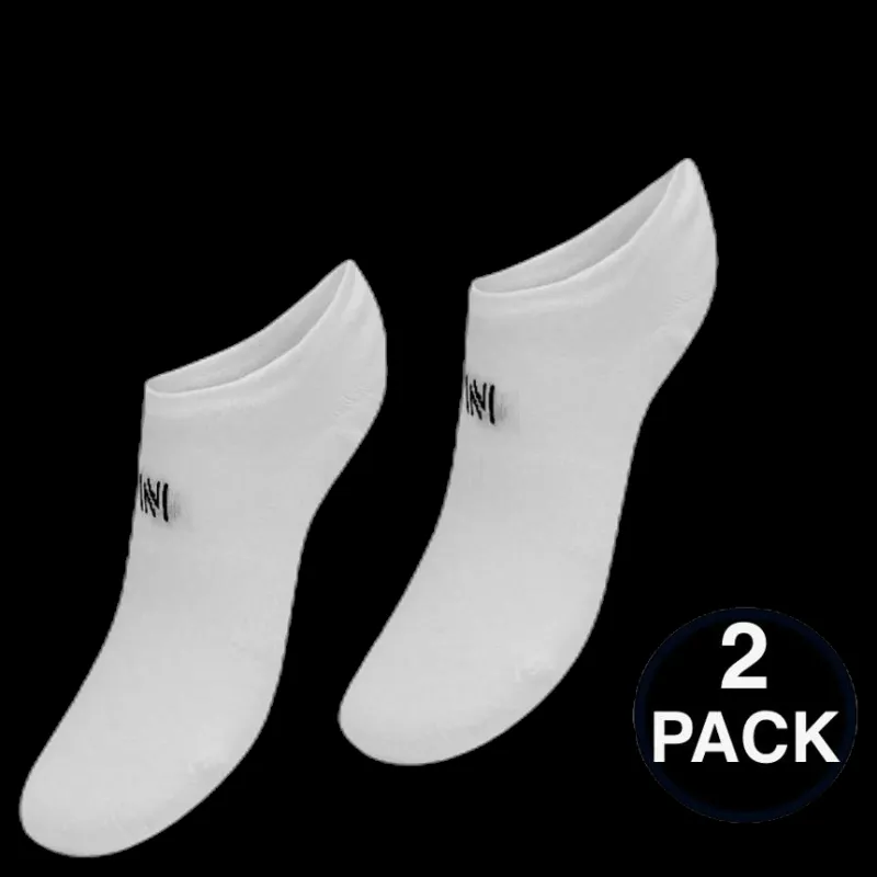 Norfolk No Show Socks - Leo 2-Pack White Vit Outlet