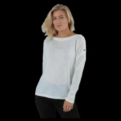 Clearance Pieces Nollie Ls O-Neck Top White Vit