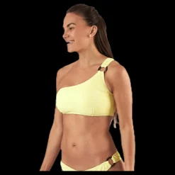 Pieces Nora Bikini Oneshoulder Top Yellow Gul