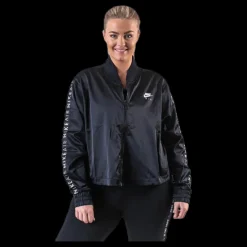 Discount Nike Nsw Air Track Jacket Satin Plus Black Svart
