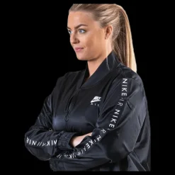Discount Nike Nsw Air Track Jacket Satin Plus Black Svart