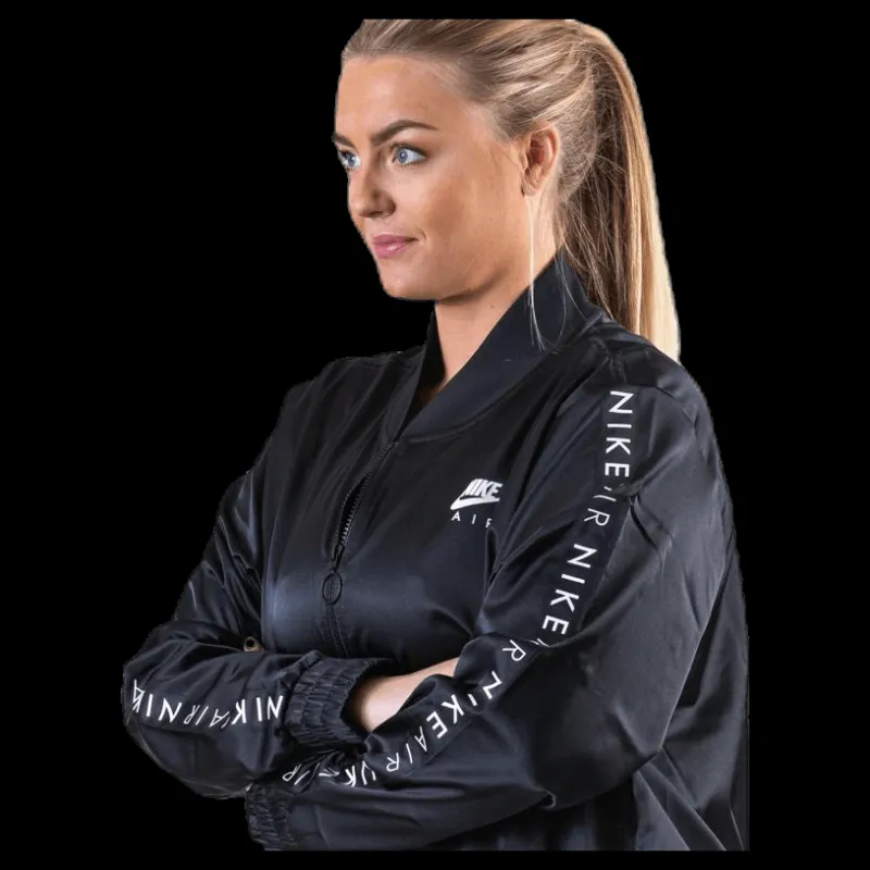Discount Nike Nsw Air Track Jacket Satin Plus Black Svart